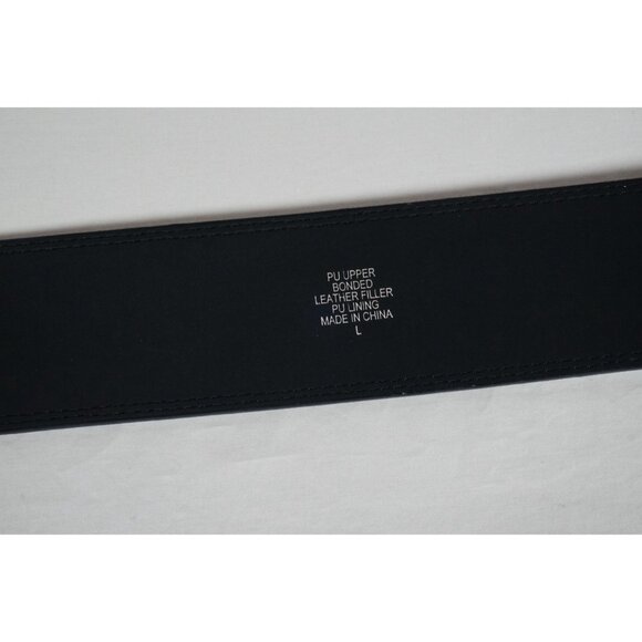 Vintage Wide Black Patent Leather Belt with Pointed Ends Retro main image 4